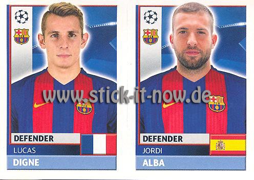 Topps Champions League Sticker 16/17 - Nr. FCB 6 + 7