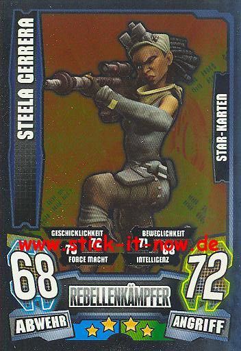 Force Attax - Star Wars - Clone Wars - Serie 4 - STEELA GERRERA - Star-Karte - Nr. 209