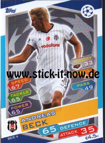 Match Attax Champions League 16/17 - Nr. BES 4