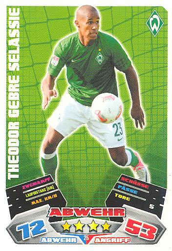 Match Attax 12/13 - Theodor Gebre Selassie - SV Werder Bremen - Nr. 25