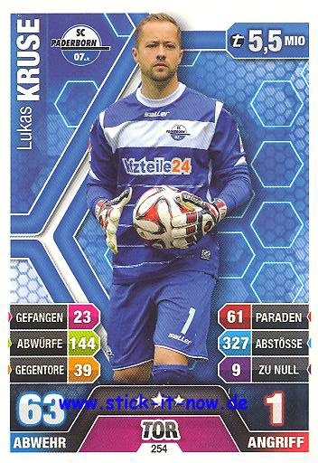 Match Attax 14/15 - Lukas KRUSE - SC Paderborn - Nr. 254