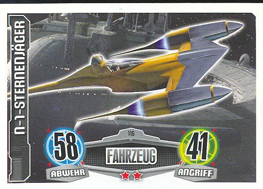 Force Attax - N-1-STERNENJÄGER - Fahrzeug - Die Republik - Movie Collection