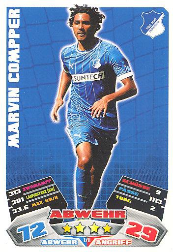 Match Attax 12/13 - Marvin Compper - TSG Hoffenheim - Nr. 170