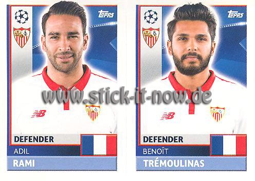 Topps Champions League Sticker 16/17 - Nr. SEV 6 + 7