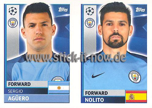 Topps Champions League Sticker 16/17 - Nr. QFG 15 + 16