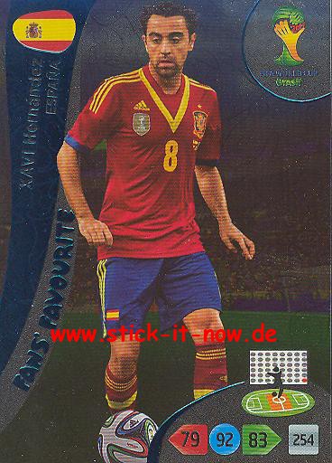 Panini Adrenalyn XL Brasil WM 2014 - Fans Favourites - XAVI Hernandez