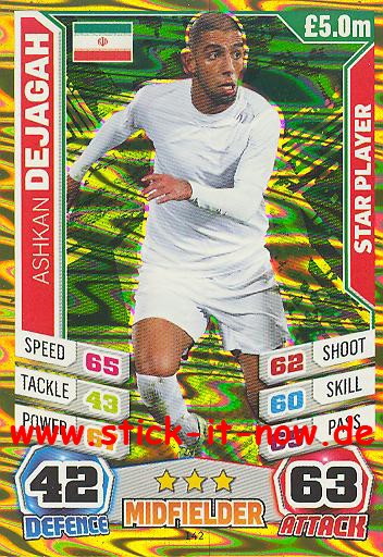 Match Attax "World Stars WM 2014" - ASHKAN DEJAGAH - Star-Player - Nr. 142