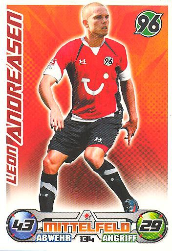 Match Attax 09/10 - LEON ANDREASEN - Hannover 96 - Nr. 134