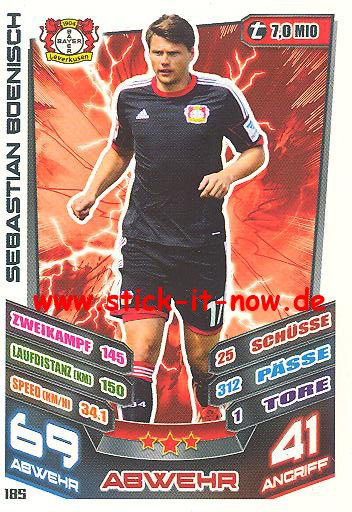 Match Attax 13/14 - Bayer Leverkusen - Sebastian Boenisch - Nr. 185