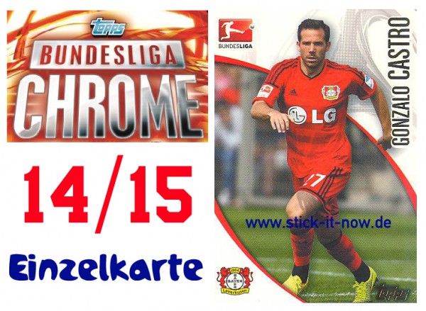 Topps Bundesliga Chrome 14/15 - GONZALO CASTRO - Nr. 124