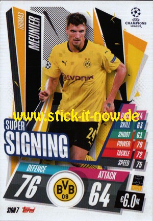 Match Attax Champions League 2020/21 "Festive" - Nr. SIGN 7