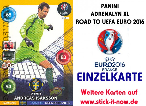 Adrenalyn XL - Road to UEFA Euro 2016 France - Nr. 217