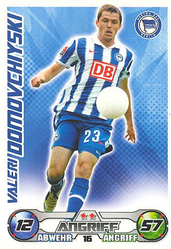 Match Attax 09/10 - VALERI DOMOVCHOYSKI - Hertha BSC Berlin - Nr. 16