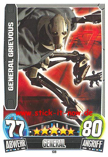 Force Attax Movie Collection - Serie 3 - GENERAL GRIEVOUS - Nr. 139