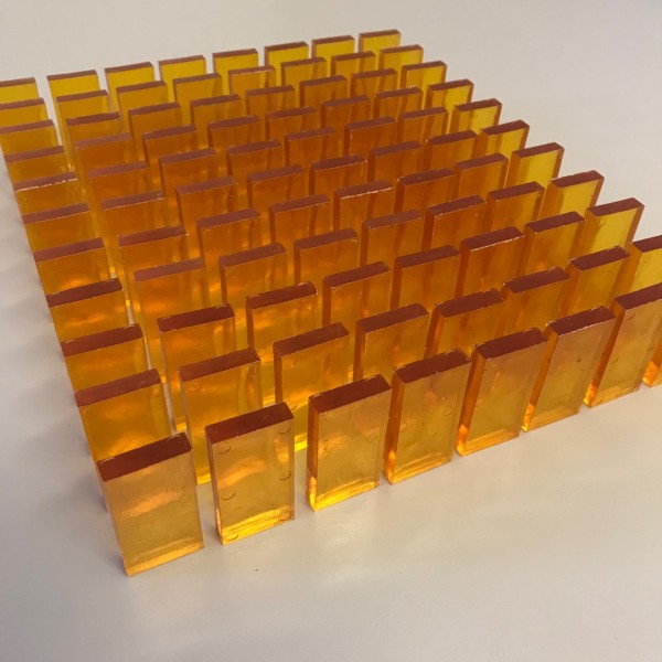 100 Dominosteine - "Orange Transparent"