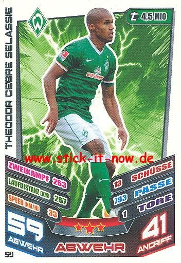 Match Attax 13/14 - Werder Bremen - Theodor Gebre Selassie - Nr. 59