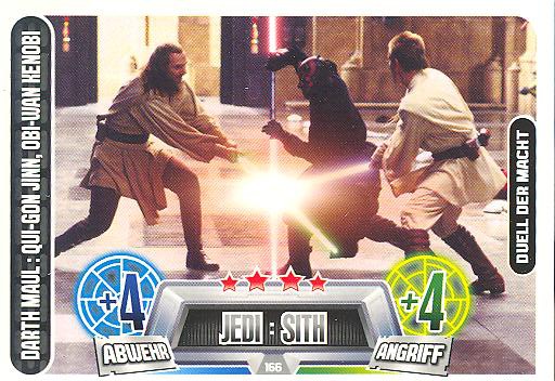 Force Attax Movie Collection - Serie 2 - DARTH MAUL : QUI-GON JINN, OBI-WAN KENOBI - Nr. 166