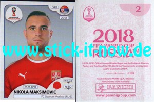 Panini WM 2018 Russland "Sticker" INT/Edition - Nr. 408