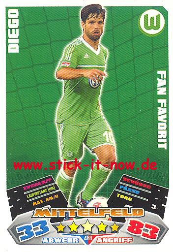 Match Attax 12/13 EXTRA - Diego - VfL Wolfsburg - FAN FAVORIT - Nr. 468