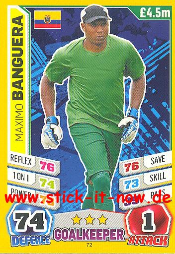 Match Attax "World Stars WM 2014" - MAXIMO BANGUERA - Nr. 72