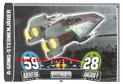 Force Attax Movie Collection - Serie 3 - A-WING-STERNENJÄGER - Nr. 34