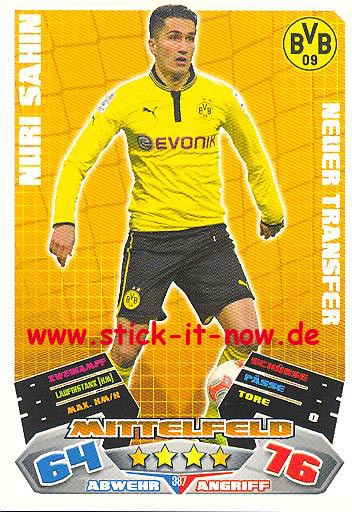 Match Attax 12/13 EXTRA - Nuri Sahin - Bor. Dortmund - Nr. 387