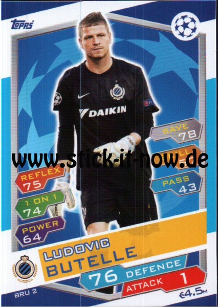 Match Attax Champions League 16/17 - Nr. BRU 2