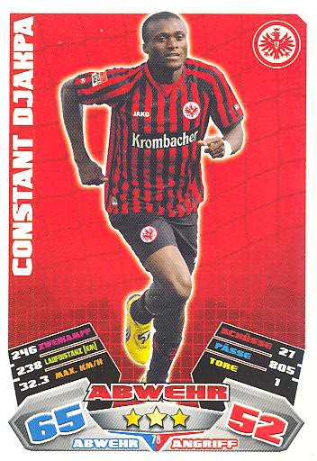 Match Attax 12/13 - Constant Djakpa - Ein. Frankfurt - Nr. 78