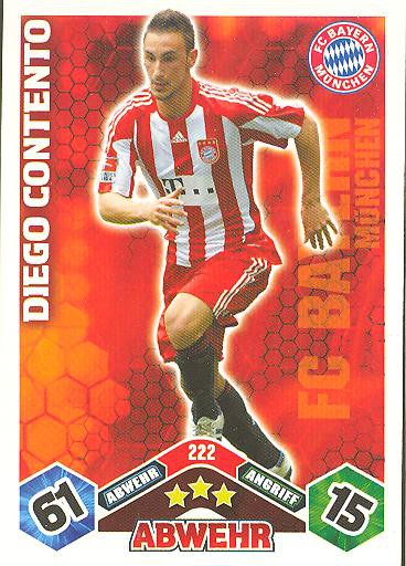 Match Attax 10/11 - DIEGO CONTENTO - 222