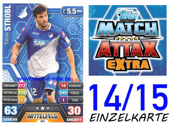 Match Attax 14/15 EXTRA - Tobias STROBL - TSG Hoffenheim - Nr. 464