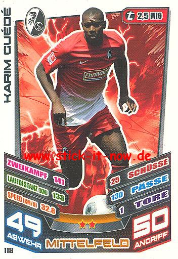 Match Attax 13/14 - SC Freiburg - Karim Guédé - Nr. 118