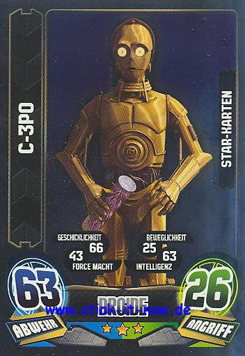 Force Attax - Clone Wars - Serie 5 - Sonderserie - C-3PO - Nr. 42 (Star-Karte)