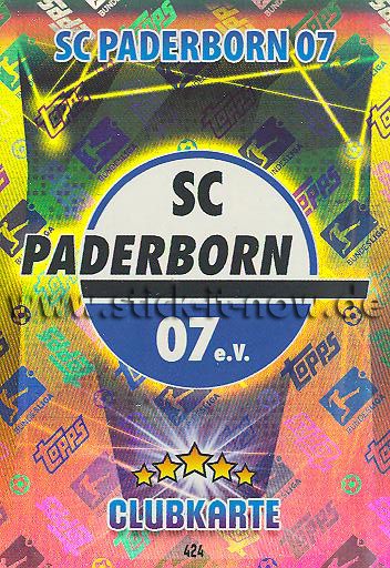 Match Attax 15/16 - Clubkarte - SC Paderborn - Nr. 424