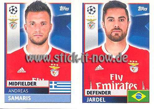 Topps Champions League Sticker 16/17 - Nr. BEN 10 + 11