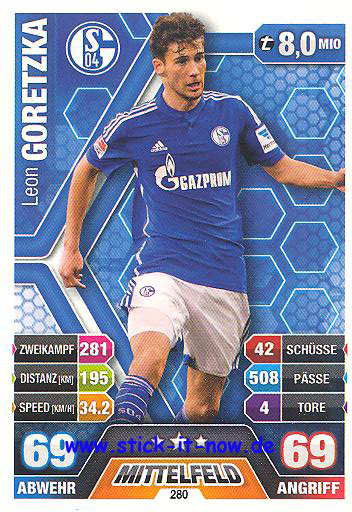 Leon Goretzka Rookie Karte RC 285 FC Schalke 04 Match Attax Bundesliga 2013/2014
