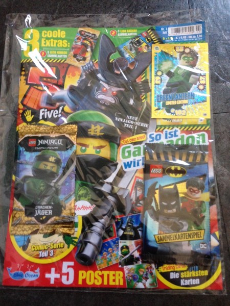 5! Five! Magazin Nr. 7/2019 (mit Batman Booster, Ninjago Booster + LE5 von Lego Batman)