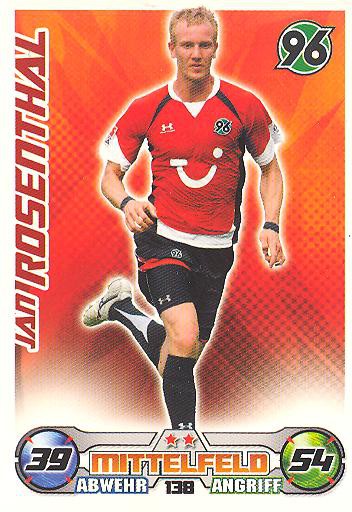 Match Attax 09/10 - JAN ROSENTHAL - Hannover 96 - Nr. 138