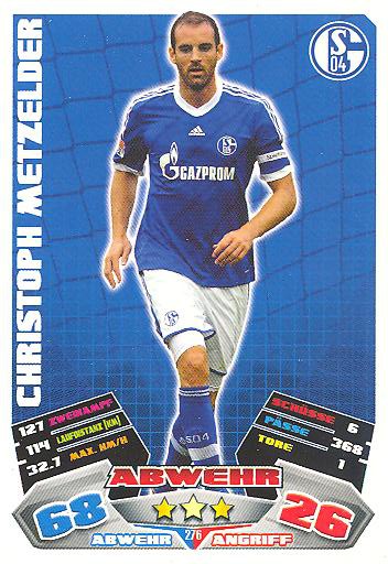 Match Attax 12/13 - Christoph Metzelder - FC Schalke 04 - Nr. 276
