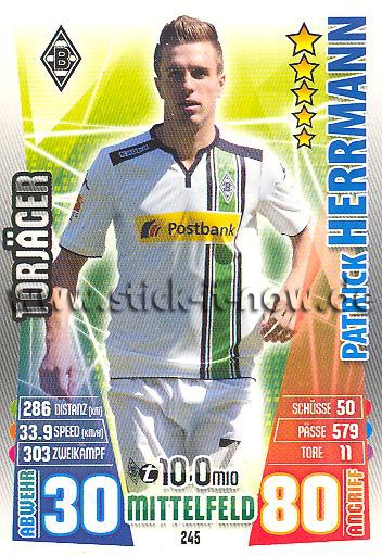 Match Attax 15/16 - Patrick HERRMANN - Bor. M'gladbach - Nr. 245