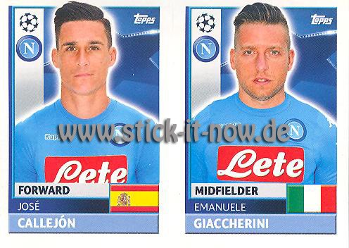 Topps Champions League Sticker 16/17 - Nr. NAP 14 + 15