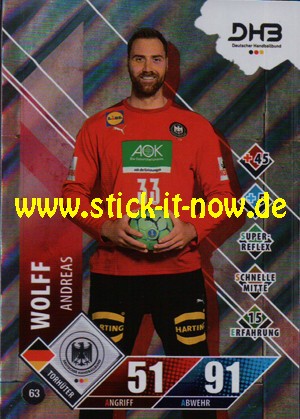 LIQUI MOLY Handball Bundesliga "Karte" 20/21 - Nr. 63 (Glitzer)