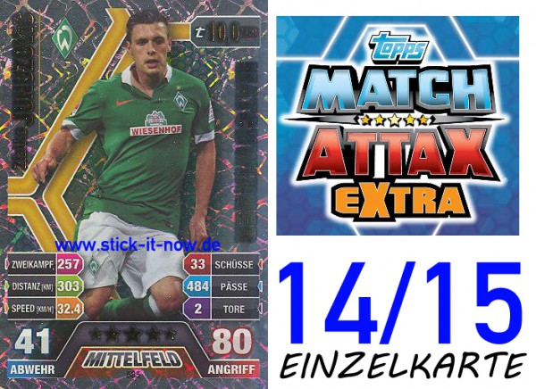 Match Attax 14/15 EXTRA - Zlatko JUNUZOVIC - Werder Bremen - Nr. 585 (MATCHWINNER)