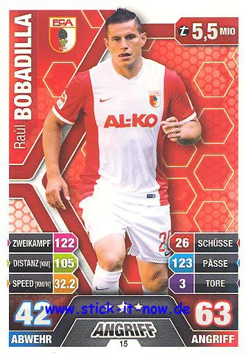 Match Attax 14/15 - Raúl BOBADILLA - FC Augsburg - Nr. 15