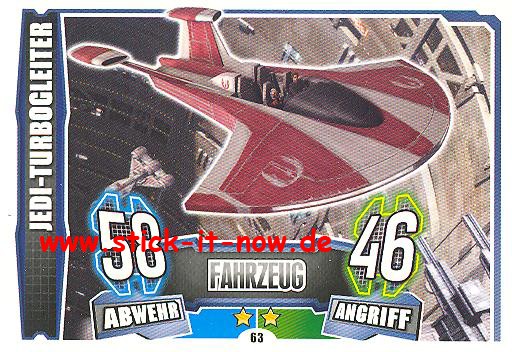 Force Attax - Star Wars - Clone Wars - Serie 4 - JEDI-TURBOGLEITER - Nr. 63