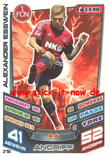 Match Attax 13/14 - 1. FC Nürnberg - Alexander Esswein - Nr. 270