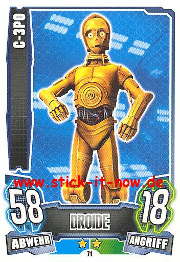 Force Attax - Star Wars - Clone Wars - Serie 4 - C-3PO - Nr. 71