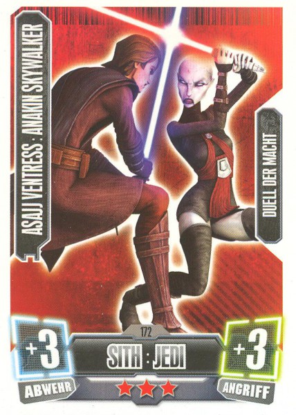 Force Attax - Serie II - Duell der Macht - Asajj Ventress : Anakin Skywalker