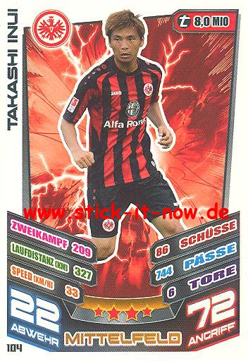 Match Attax 13/14 - Ein. Frankfurt - Takashi Inui - Nr. 104