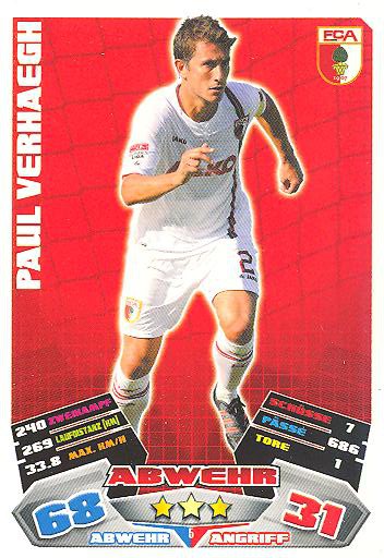 Match Attax 12/13 - Paul Verhaegh - FC Augsburg - Nr. 5