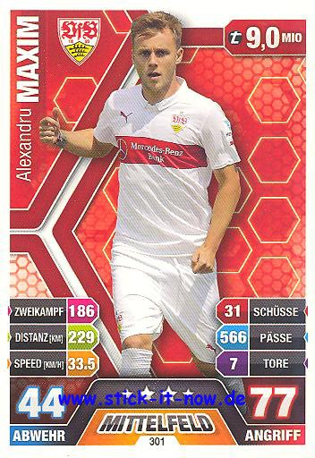 Match Attax 14/15 - Alexandru MAXIM - VfB Stuttgart - Nr. 301